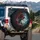 Black Wolf White Tiger Yin Yang Fire Water Cosmic Stardust Ethereal Mist Wildlife Lover Gift Spare Tire Cover - 3