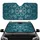 Teal Blue Mandala Flower Filigree Leaves - Boho Lifestyle Gift Car Sunshade - 1