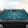 Teal Blue Mandala Flower Filigree Leaves - Boho Lifestyle Gift Car Sunshade - 4