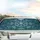 Teal Blue Mandala Flower Filigree Leaves - Boho Lifestyle Gift Car Sunshade - 5