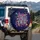 Psychedelic Daisy Flowers Cosmic Glow - Boho Lifestyle Home Decor Gift Spare Tire Cover - 3