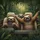 Two Sloths Driving Passenger Lush Tropical Foliage - Adventure Lover Gift Spare Tire Cover - 6