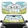 Happy Fluffy White Dogs Smiling Paw Prints Hearts Starbursts Joyful Pet Lover Gift Car Sunshade - 1
