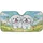 Happy Fluffy White Dogs Smiling Paw Prints Hearts Starbursts Joyful Pet Lover Gift Car Sunshade - 3
