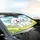 Happy Fluffy White Dogs Smiling Paw Prints Hearts Starbursts Joyful Pet Lover Gift Car Sunshade - 6