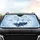 Crystalline White Tiger Golden Eye Ice Formations - Wildlife Lover Gift Car Sunshade - 4