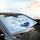 Crystalline White Tiger Golden Eye Ice Formations - Wildlife Lover Gift Car Sunshade - 6
