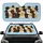 Labrador Dogs Paw Prints & Bones - Dog Lover Lifestyle Gift for Canine Companions Car Sunshade - 1