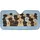 Labrador Dogs Paw Prints & Bones - Dog Lover Lifestyle Gift for Canine Companions Car Sunshade - 3