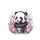 Baby Panda Golden Headphones Pink Peony Blue Flowers - Home Decor Gift for Panda Lover Spare Tire Cover - 4