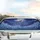 Three Leaping Dolphins Ocean Waves Full Moon Cosmic Night Sky Clouds - Ocean Lover Gift Car Sunshade - 5