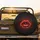 Luscious Crimson Red Lips Swirling Energy Lines Tendrils - Lifestyle Decor Gift Spare Tire Cover - 2
