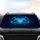 Blue Dolphins Glowing Heart Twinkling Stars Aquatic Floral - Ocean Lover Gift Car Sunshade - 4