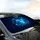 Blue Dolphins Glowing Heart Twinkling Stars Aquatic Floral - Ocean Lover Gift Car Sunshade - 6