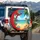 Red Blue Macaw Tropical Paradise Beach Ocean Palm Tree Flora - Wildlife Lover Gift Spare Tire Cover - 3
