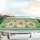 Three Golden Retriever Puppies Floral Paw Prints Organic Shapes Dots - Pet Parent Gift Car Sunshade - 5