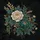 Cream Teal Peony Gold Botanical Leaves Tendrils Floral Outlines Garden - Home Decor Gift Spare Tire Cover - 6