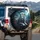 Regal White Lion Blue Eyes Crimson Roses Full Moon Mountains - Wildlife Lover Gift Spare Tire Cover - 3