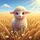 Fluffy Lamb Golden Wheat Field - Farmhouse Home Decor Gift for Lamb Lover Spare Tire Cover - 6