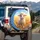Fluffy Lamb Golden Wheat Field - Farmhouse Home Decor Gift for Lamb Lover Spare Tire Cover - 3