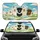 Five Open Mouth Dogs Paw Prints Bone Floral Wavy Lines Sky Clouds Hills - Dog Lover Gift Car Sunshade - 1