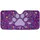 Paw Print Lavender Purple Teal Gold Confetti Shapes - Everyday Auto Accessory for Pet Lovers Car Sunshade - 3