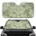 Stylized Layered Foliage Muted Green Cream Botanical Mosaic - Home Decor Gift for Plant Lover Car Sunshade - 1