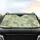 Stylized Layered Foliage Muted Green Cream Botanical Mosaic - Home Decor Gift for Plant Lover Car Sunshade - 4