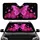 Fuchsia Butterfly Peony Floral Pink Butterflies Swirls Black - Nature Lover Gift Car Sunshade - 1