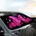 Fuchsia Butterfly Peony Floral Pink Butterflies Swirls Black - Nature Lover Gift Car Sunshade - 6