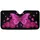 Fuchsia Butterfly Peony Floral Pink Butterflies Swirls Black - Nature Lover Gift Car Sunshade - 3