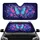 Blue Morpho Butterfly Pink Floral Fantasy Stars - Wildlife Lover Gift Car Sunshade - 1