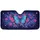 Blue Morpho Butterfly Pink Floral Fantasy Stars - Wildlife Lover Gift Car Sunshade - 3