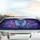 Blue Morpho Butterfly Pink Floral Fantasy Stars - Wildlife Lover Gift Car Sunshade - 5