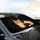 Orange Tabby Emerald Eyes Sleepy Cat Shadow Paw Print Cats - Feline Lover Home Decor Gift Car Sunshade - 6