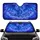 Majestic Blue Dragon Cosmic Starbursts Unfurled Wings - Fantasy Lover Gift Car Sunshade - 1
