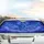 Majestic Blue Dragon Cosmic Starbursts Unfurled Wings - Fantasy Lover Gift Car Sunshade - 5