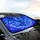 Majestic Blue Dragon Cosmic Starbursts Unfurled Wings - Fantasy Lover Gift Car Sunshade - 6