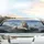 Majestic White Lion Resting on Rugged Dark Rocky Mountain Peaks - Wildlife Lover Gift Car Sunshade - 5