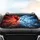 Red Phoenix Icy Dragon Yin-Yang Cosmic Balance - Mythical Creature Gift Car Sunshade - 4