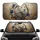 Majestic White Lion Ivory Mane Blue Floral Enchanted Garden - Wildlife Lover Gift Car Sunshade - 1
