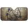 Majestic White Lion Ivory Mane Blue Floral Enchanted Garden - Wildlife Lover Gift Car Sunshade - 3