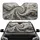 Fluid Marble Vortex Ribbons Stone Metal - Car Accessory Gift Car Sunshade - 1