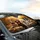 Four German Shepherd Labrador Border Collie Driving Dogs Autumn Road Trip - Dog Lover Gift Car Sunshade - 6