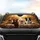 Four German Shepherd Labrador Border Collie Driving Dogs Autumn Road Trip - Dog Lover Gift Car Sunshade - 4