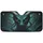 Ancient Dragon Face Glowing Teal Green Eyes Bone Horns - Fantasy Lover Car Decor Gift Car Sunshade - 3
