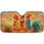 Startled Cartoon Roosters Hens Farm Landscape - Chicken Lover Home Decor Gift Car Sunshade - 3