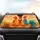 Startled Cartoon Roosters Hens Farm Landscape - Chicken Lover Home Decor Gift Car Sunshade - 4