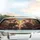 Pigs on a Steering Wheel Autumn Forest Road with Falling Leaves - Wildlife Lover Gift Car Sunshade - 5