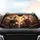 Pigs on a Steering Wheel Autumn Forest Road with Falling Leaves - Wildlife Lover Gift Car Sunshade - 4